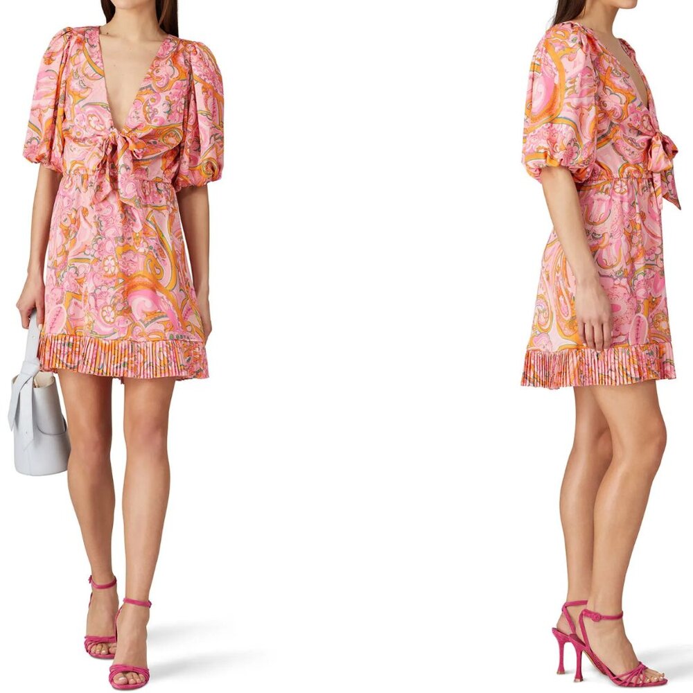 DELFI collective pink sage mini dress size small